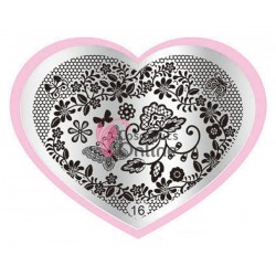 Matrita de Unghii din metal inima 7,1x5,6cm Heart 16